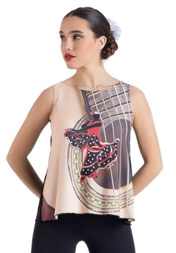 Tričko s flamenco motivem